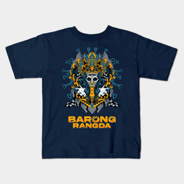 Barong x Rangda (Indonesian Culture Art) Kids T-Shirt by BatuTua